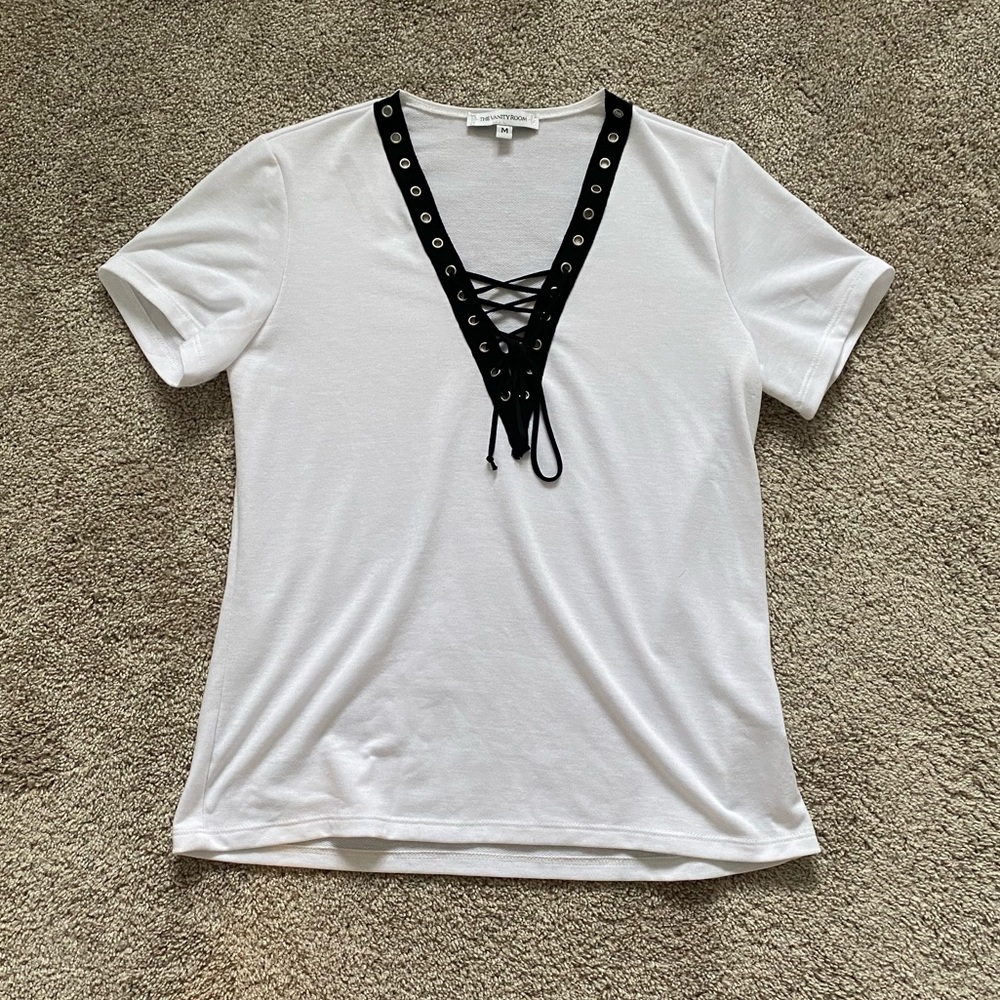 The Vanity Room front tie top